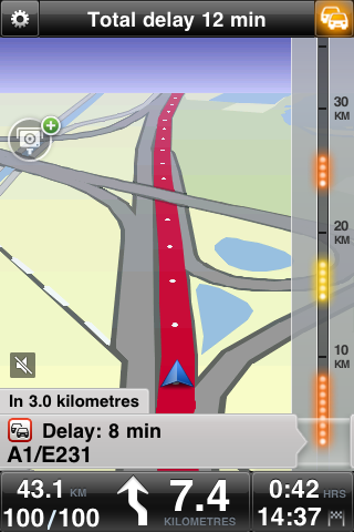 Liikennetiedot TomTom HD Traffic TomTom HD Traffic on ainutlaatuinen TomTom-palvelu, joka tarjoaa reaaliaikaisia liikennetietoja.