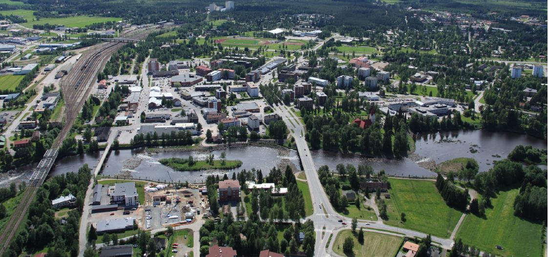 Kaavamuutosalue Kuva: Näkymä ydinkeskustaan Kalajoen pohjoispuolelta Virkistys Kalajoen ranta muodostaa asukkaille lähivirkistysalueen.