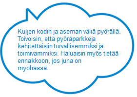 junan myöhästymisestä voi saada tiedon kännykkään. Kuva 45.