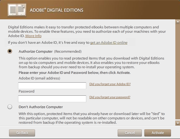 Kirjoita Adobe ID ja salasana niille tatkoitettuihin kenttiin ja paina