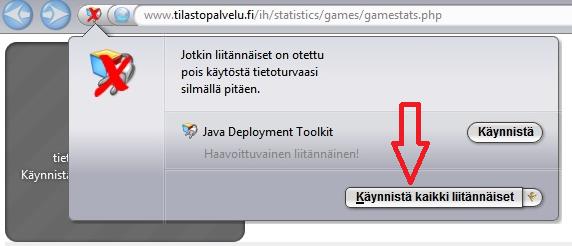 Firefoxissa (ainakin) pitää vielä hyväksyä selaimen