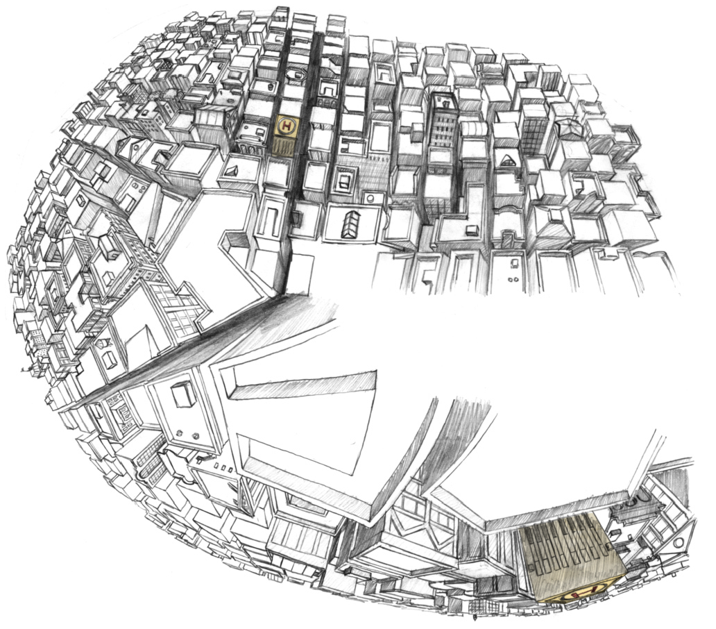 Kuva 7: Valmis piirtäjän käsittelemä panoraama.