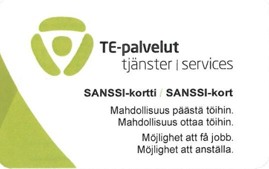 Sanssi-kortin markkinointi Perusesittelyt www.te-palvelut.fi ja www.nuorisotakuu.
