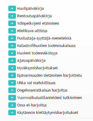 Päiväkirjan täyttäminen Nettiterapian aikana seuraat murehtimistasi, ja lisäät merkintöjä siitä huolipäiväkirjaan.