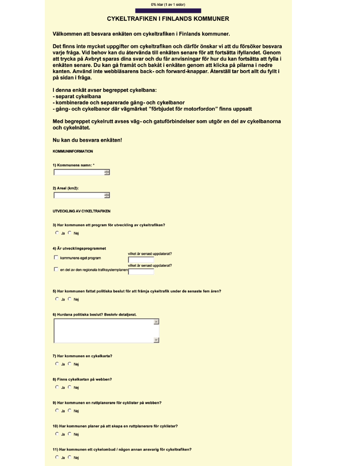 Liite 6 Pyöräilyn olosuhteet Suomen