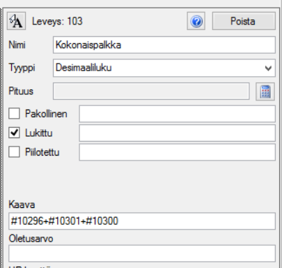 8 (16) Laskentaviittaukset lmakkeilla Lmakkeille n lisätty mahdllisuus käyttää laskentaviittauksia.