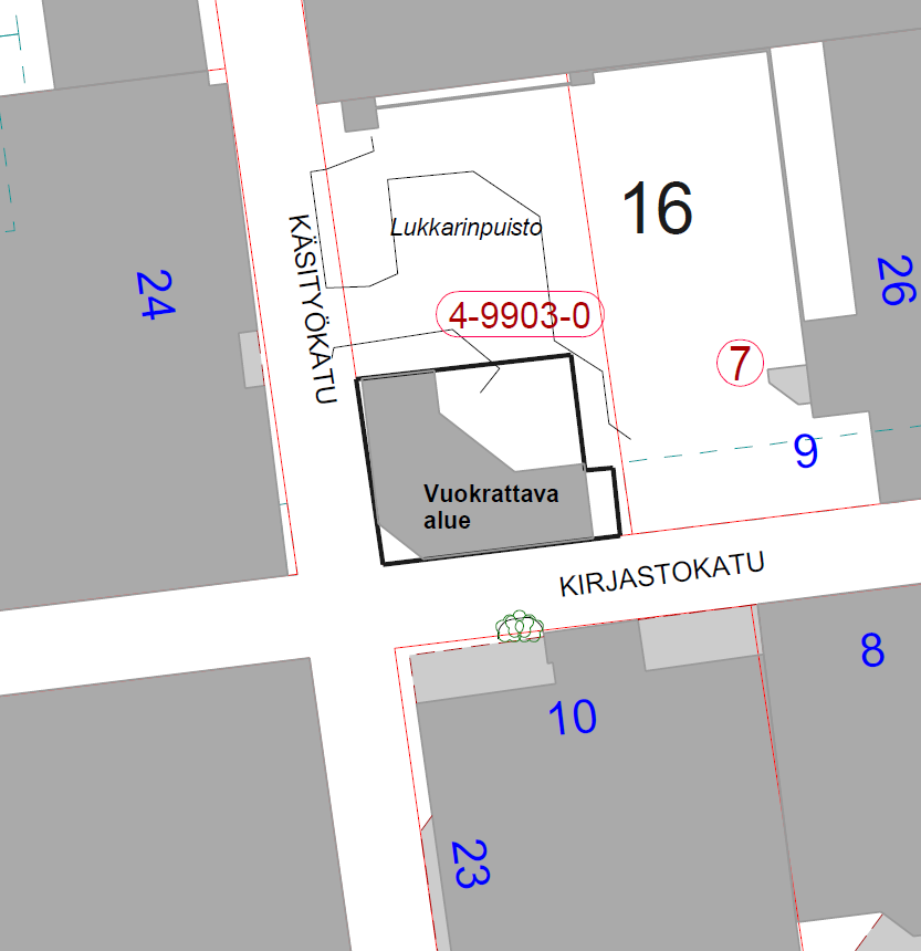 Vuosivuokra perustuu keskustan ruutukaava-alueella tehtyjen kiinteistönarviointien mukaiseen käypään hintaan. Vuosivuokra määräytyisi kaavalla: 150 k-m² * 400 e/k-m² * 0,04 = 2 400.