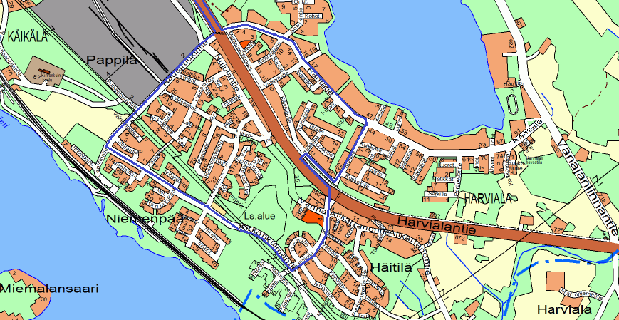 Kuva 25. Käikälästä tarkempi katukuva(hämeenlinnan kaupunki 2013). Taulukko 7.