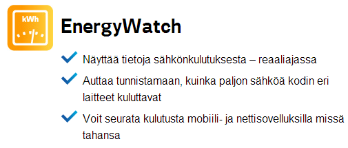 kotinäytön tai älypuhelimen kautta Näin nähdään oman käyttäytymisen ja eri laitteiden