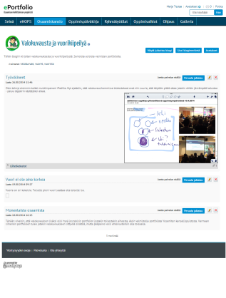 Osaamiskansion sisältö Osaamiskansio koostuu portfolioista.