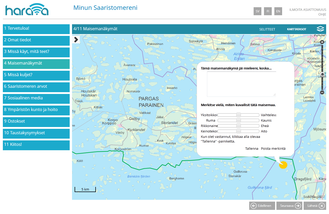 Haravan ulottuvuudet Karttakyselyt Inventoinnit Kysymykset ja