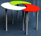 014-04 Pöytä, laminoitu runko ja etupaneli 1200X700 h735 mm 48.67 60.35 014-05 Pöytä metallirungolla, etupaneli ja näppäinalusta 700X700 h735 mm 59.50 73.