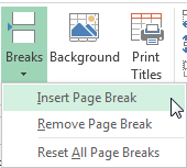 Excel 2013 Tulostaminen ja tulostusasetukset 9 Manuaalinen sivunvaihto Excel sivuttaa taulukon tulostuksen yhteydessä marginaalien mukaisesti.