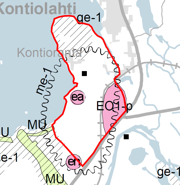 KONTIONIEMEN OSAYLEISKAAVA 4 (8) Ote suunnittelualuetta koskevasta Pohjois-Karjalan maakuntakaavasta Maakuntakaavan 2.