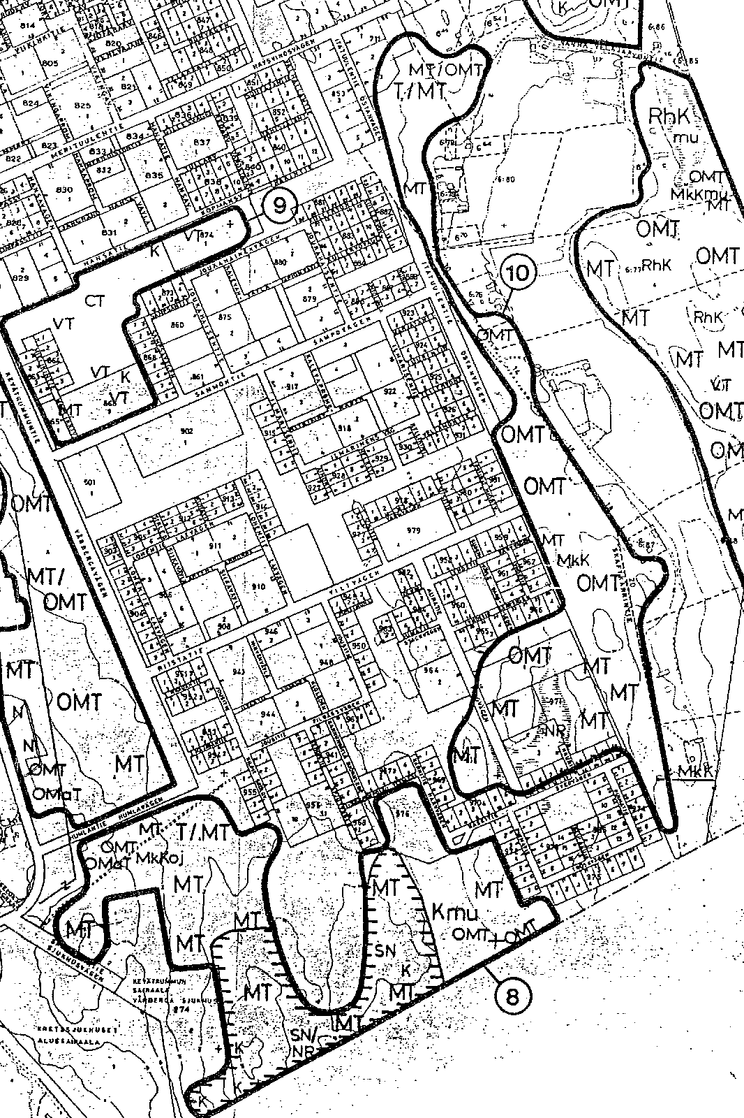 Kuva 1. Selvitysalueen metsätyypit Nirosen ym. (1987) mukaan. 3.