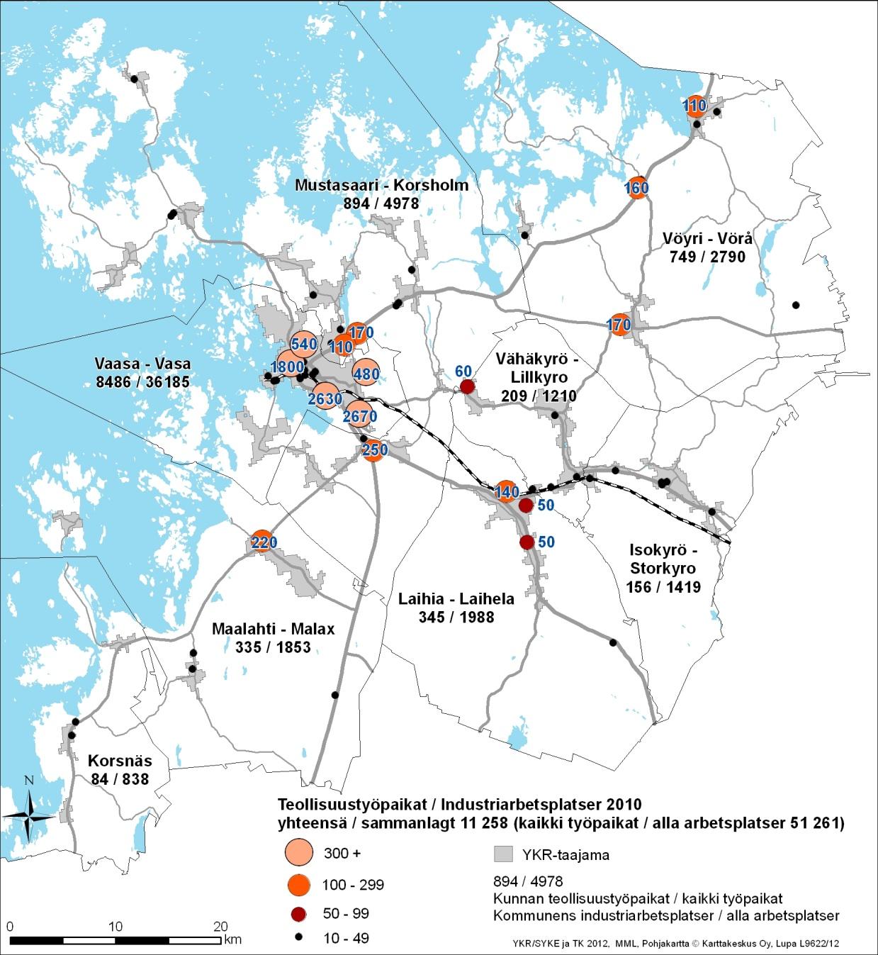 TYÖPAIKAT ARBETSPLATSER Vaasan seudulle on keskittynyt merkittävä osa Suomen ja koko Pohjoismaiden energiateknologiateollisuudesta.