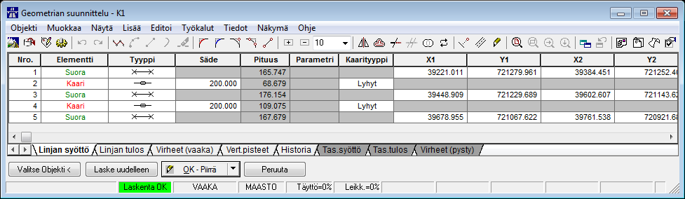 4(11) 2. VAATIMUKSET SUUNNITTELUSSA Tässä ohjeessa käydään läpi vaatimukset koneohjausaineistojen tuottamiseen Novapoint Base, Road ja Water&Sewer moduuleista.