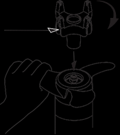 1. Potkurin kiinnittäminen Kun asennat potkurin, varmista, että laite ei ole kytketty akkuun. 1. Asenna osat kuvan 1 mukaisesti. Huomaa sokan asennus.