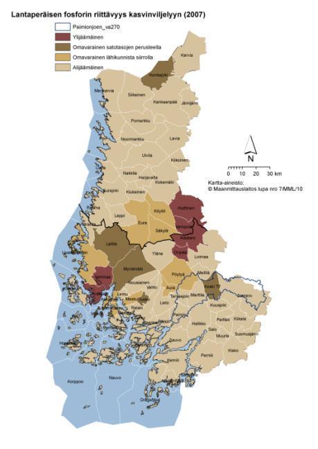 Kartat lohkokohtaisen suunnittelun apuna 1. Peltojen sijainti (vesistöt, pohjavesialueet, yleissuunnitteluaineisto, keskikaltevuus) 2. Fosforitaseet, maalaji, P-luokka 3. Typpitaseet 4.