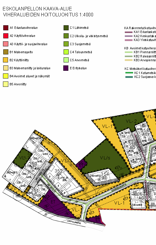 SISÄLTÖ 1 VIHERALUEIDEN HOITOLUOKAT ESKOLANPELLON ALUEELLA s. 3 1.1 Hoitoluokkien väliset erot s. 4 1.2 A2 Käyttöviheralue s. 5 1.3 B2 Käyttöniitty s. 6 1.4 C1 Lähimetsä s.