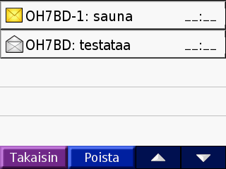Näet APRS-verkossa lähetetyt paikkatieto-objektit lisätietoineen reittikohteina.
