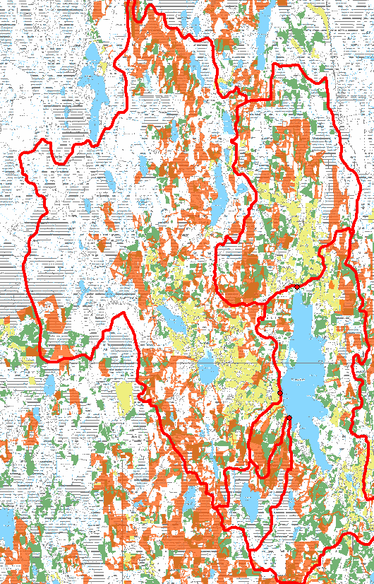 Paikkatiedon hyödyntäminen: ojitukset + hakkuut