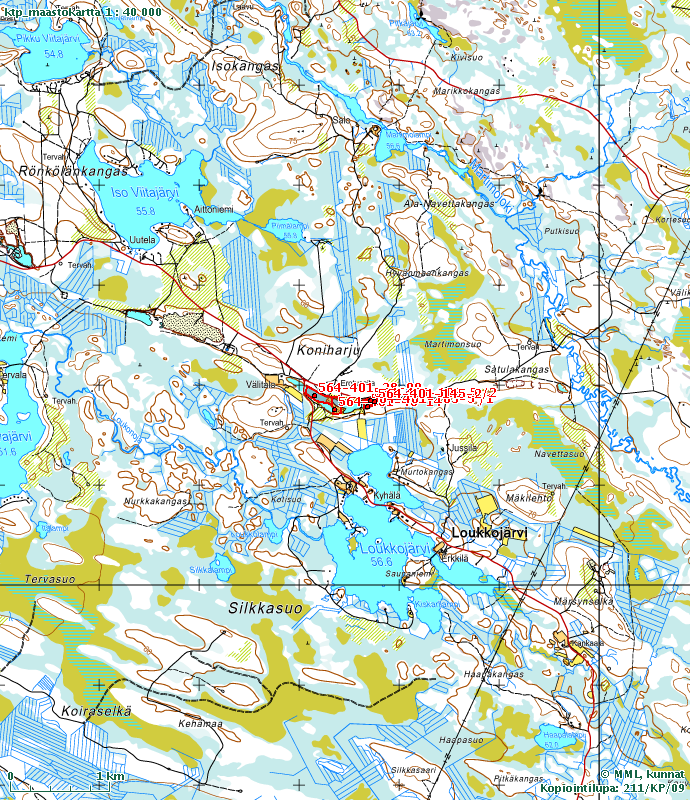 Sivu 4/14 Tulosteen keskipisteen koordinaatit (ETRS-TM35FIN): N: 7231852 E: 449462, Tuloste ei ole mittatarkka.