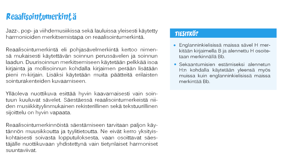 3.2.4 Tiesitkö? -laatikot Uudet kappaleiden mukana esiteltävät musiikinteoreettiset asiat selitetään Trumpetti tutuksi perinteisin sävelmin -kirjassa erityisissä Tiesitkö? -infolaatikoissa.