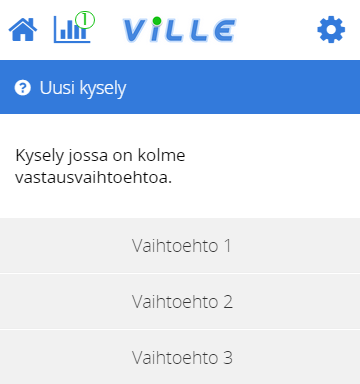 Tässä esimerkki kyselyssä on kolme eri