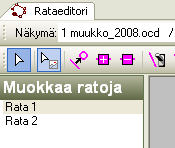 Valitessasi listasta toisen radan, et suoraan voi muuttaa tekstien sijaintia.