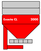 letkujen liitännät ruostumattomasta teräksestä Lajittelulaatikko lannoitteen kokojakauman määrittämisen 2 tarkistusikkunaa lannoitemäärän seurantaan Exacta CL CL 1100 CL 1550
