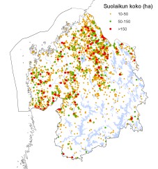 Soiden ojitustilanne hanke - SOJT_09b -aineisto Ojittamattomien