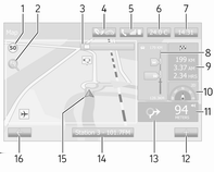 3. KARTAN NÄYTTÄMINEN Katso (NAVI 80) "Selaa karttaa" luvussa "Opastus" 3 107. Käytä tätä sijaintia... Etsi Muuta kartan yksityiskohtia Lisää tallennettuihin sijainteihin 4. <: Lisävalikko 5.