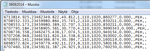21 Kuva 10. Mittaustiedot CSV-muodossa Tiedonsiirtojen rajapintaohjelmaksi päädyttiin pilottiprojektien perusteella valitsemaan 3D-Win-ohjelma.