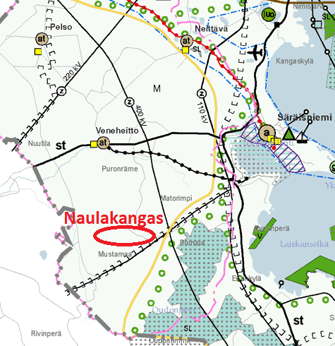 TuuliWatti Oy Esiselvitys 2(16) 2. Maakuntakaava ja seudulliset suunnitelmat Kainuun maakuntakaava 2020 (kokonaismaakuntakaava) on vahvistettu valtioneuvostossa 29.4.2009.