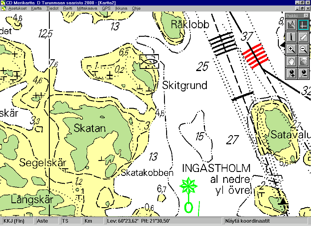 Koivusaaren Pursiseura ry 17.4.2010 63(78) Iniö Perkkaa Skatan D 725 Rauhallinen luonnonsatama, ei mökkejä lähistöllä.