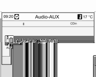 Infotainment-järjestelmä 143 AUX-liitäntä Yleistä tietoa Keskikonsolin kannen alla on AUX-liitäntä ulkoisten audiolähteiden liitäntää varten.