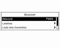 196 Infotainment-järjestelmä n, x: puhelun lopettaminen/hylkääminen, puheentunnistuksen poistaminen käytöstä. Puhelinjärjestelmää voidaan käyttää myös puheentunnistuksen avulla 3 189.