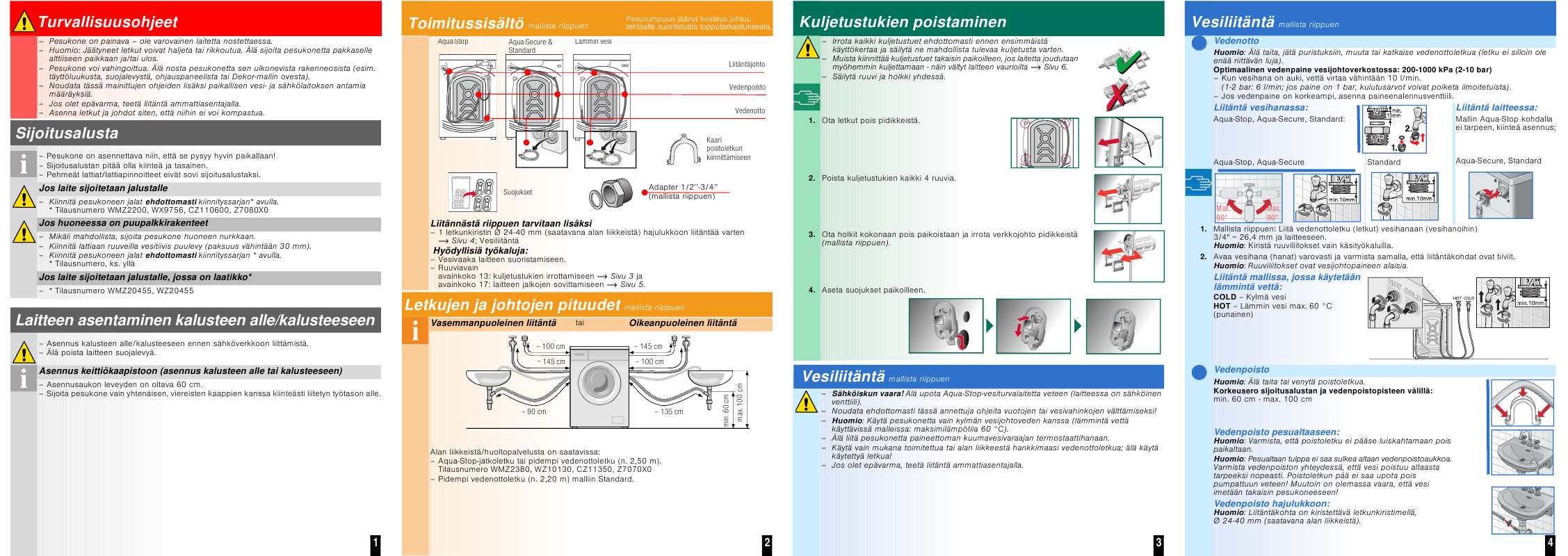 Löydät kysymyksiisi vastaukset käyttöoppaasta ( tiedot, ohjearvot,