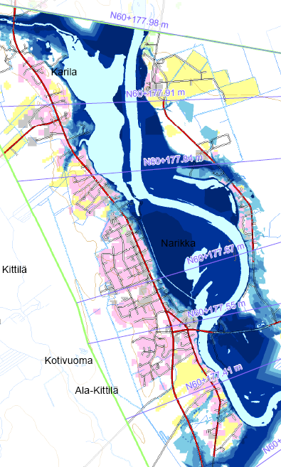 Ennusteita käytetään Tulvariskin arvioimiseen ja siitä varoittamiseen Vesivoimatuotannon suunnitteluun