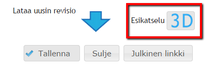 11(14) 8.2. Jaa 3D-malli julkisella linkillä katseltavaksi Hae.vm,.ifc, tai.xml päätteinen tiedosto, jonka haluat jakaa julkisella linkillä. Avaa malli 3D-painikkeella.