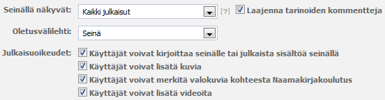 Facebook-sivun asetukset 1/3 Mene muokkaamaan sivua