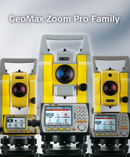 GeoMax Takymetrit Robottitakymetri Zoom80 Sarja Zoom80R robotti ja Zoom80S servo ovat teknologialtaan kehittyneitä motorisoituja takymetrejä joissa prisman pikahaku, seuranta, ja pinnasta