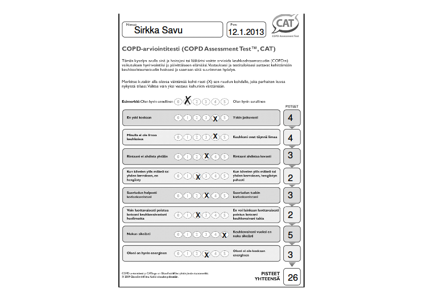 Oireet Yskä? Lima? Ahdistus?