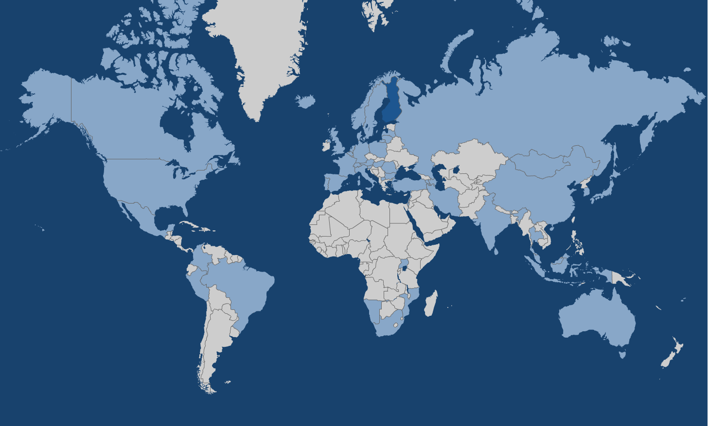 BoF-PSS2 simulaattorin levinneisyys ARMENIA AUSTRIA UNITED KINGDOM AZERBAIJAN BELGIUM BULGARIA BRAZIL CANADA SWITZERLAND CHINA COLOMBIA GERMANY DENMARK SPAIN FINLAND FIJI FRANCE HONG KONG HUNGARY