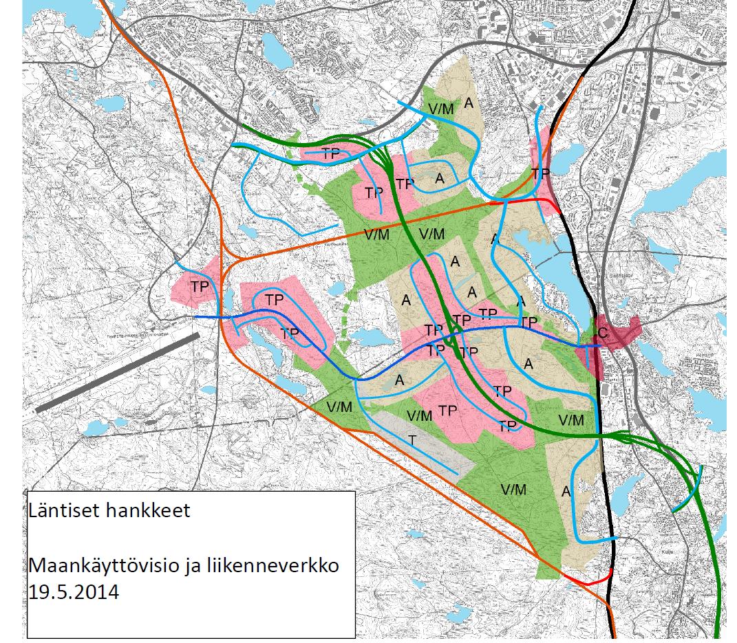 Luonnos maankäytön potentiaaleista ja alemmasta