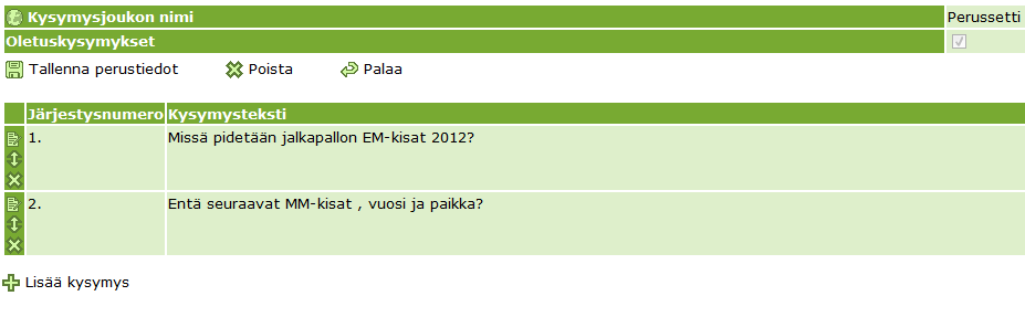 SAMK SoleOps uusintatenttijärjestelmä 8(8) Kysymysjoukon nimi on pakollinen tieto. Jos tenttikysymykset lisätään liitetiedostona valitaan selaa painikkeen kautta liitettävä tiedosto PDF- muodossa.