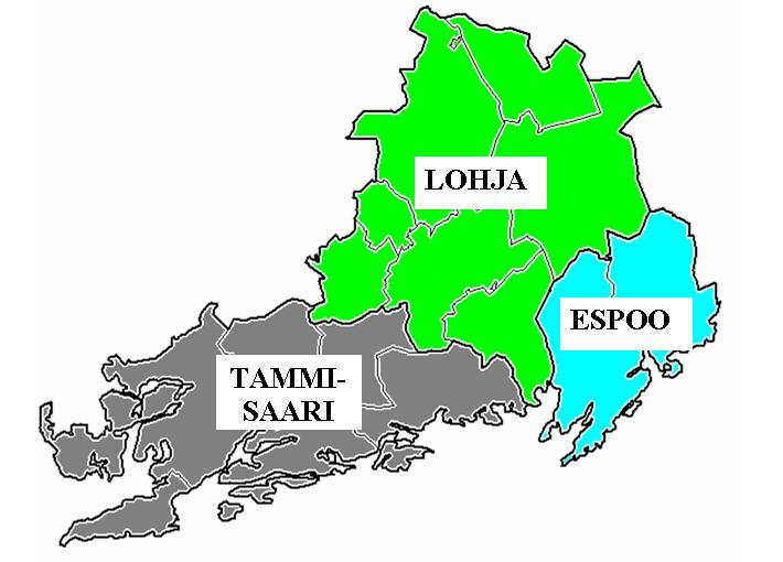 16 5.4.4 Länsi-Uusimaa Länsi-Uudellamaalla pelastusjoukkueen toimintaryhmiä ovat: ESPOO LOHJA TAMMISAARI Käytettävä toimintaryhmä valitaan onnettomuuskunnan mukaan.