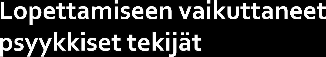 Vaikuttamisen määrä Vaikutti paljon Vaikutti jonkin verran Ei vaikuttanut Määrä % En osaa sanoa Määrä % Yhteensä vastanneita Määrä % Määrä % Yksinäisyys 78 43% 65 36% 25 14% 9 5% 177 98%