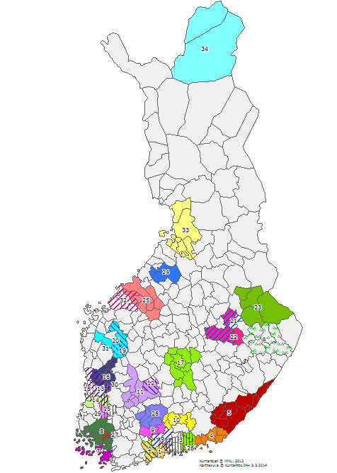 Käynnissä olevat kuntajakoselvitykset 1.
